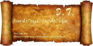 Darányi Terézia névjegykártya