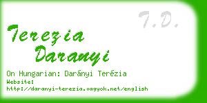 terezia daranyi business card