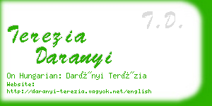 terezia daranyi business card